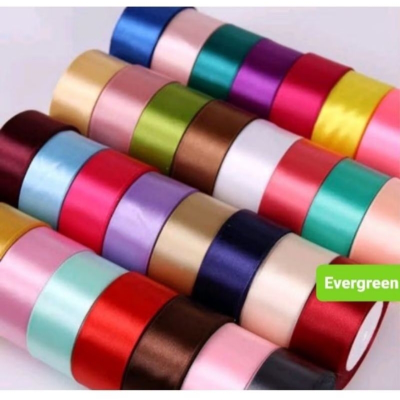 

ROLL Pita Satin 1 inch = 2,5cm | Pita Kado | Pita Warna