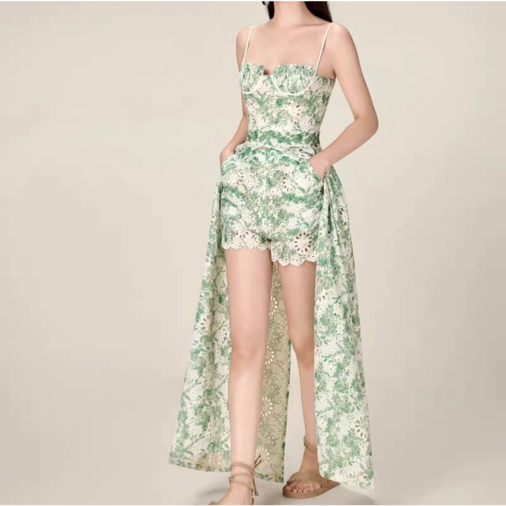 Women's Clothing Set Dress + Celana pendek wanita women baju pantai wanita short Impor SS0066