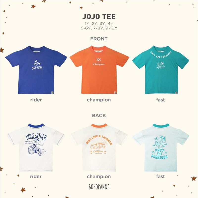 BOHOPANNA/BOHOBABY JOJO TEE ( ATASAN ANAK LAKI-LAKI)