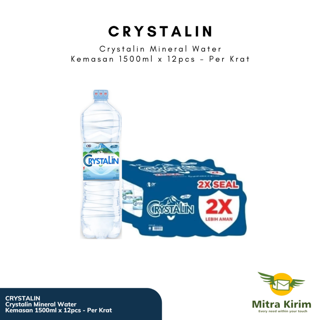 

Crystalin Air Mineral Kemasan 1500ml x 12 - Per Krat