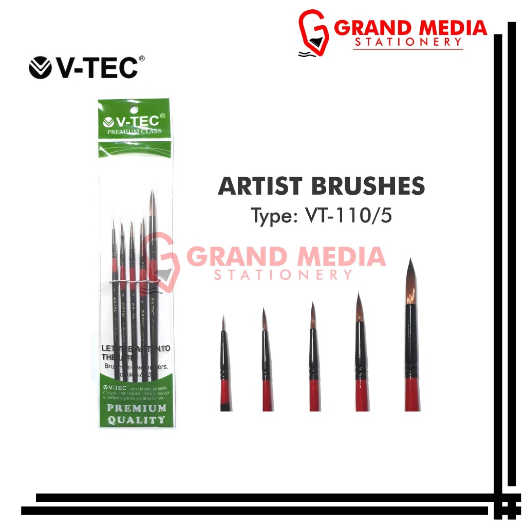 

[GRAND MEDIA] KUAS CAT AIR / CAT MINYAK / BRUSH / LUKIS / ACRYLIC / V-TEC 110/5