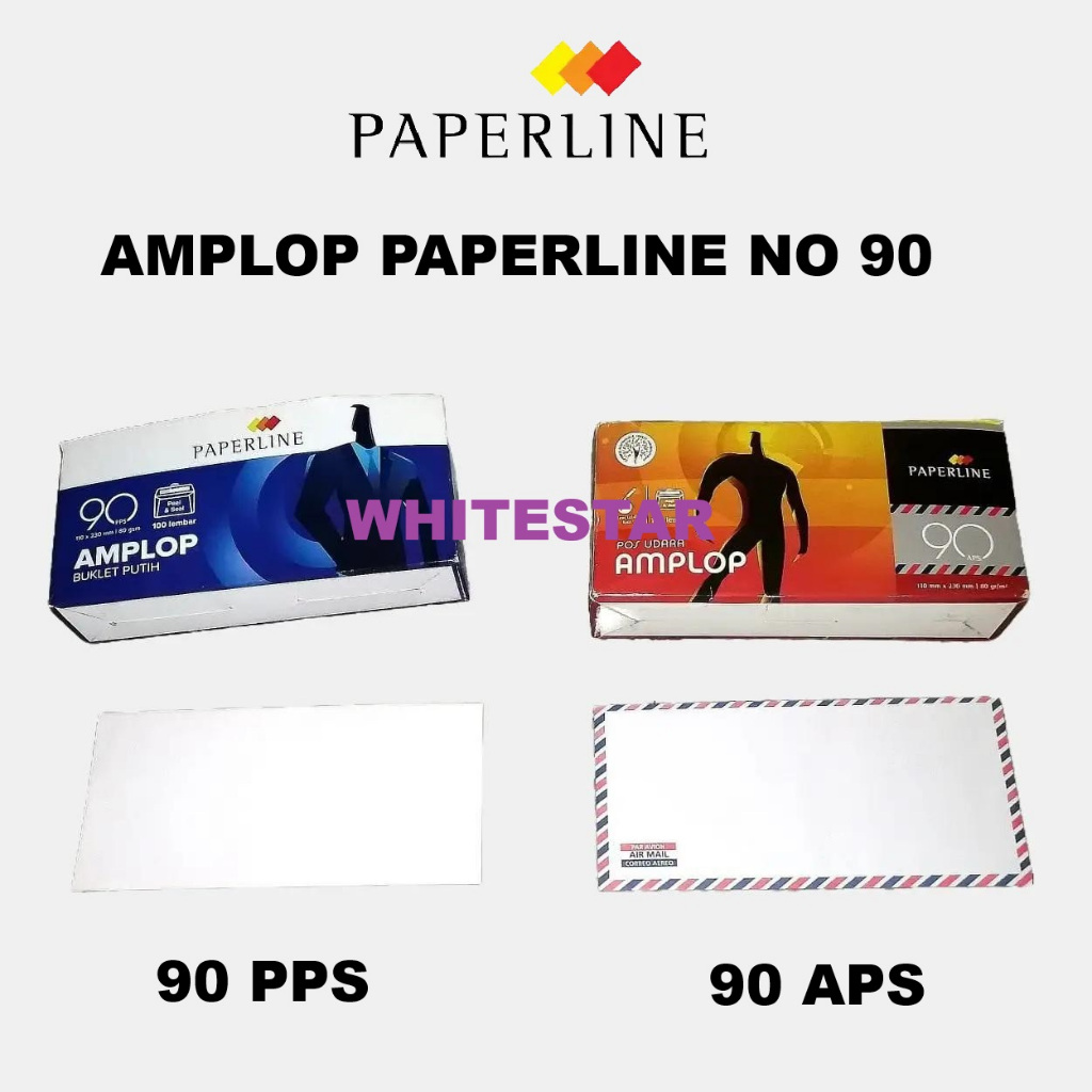 

amplop putih paperline 90 pps polos / aps airmail besar