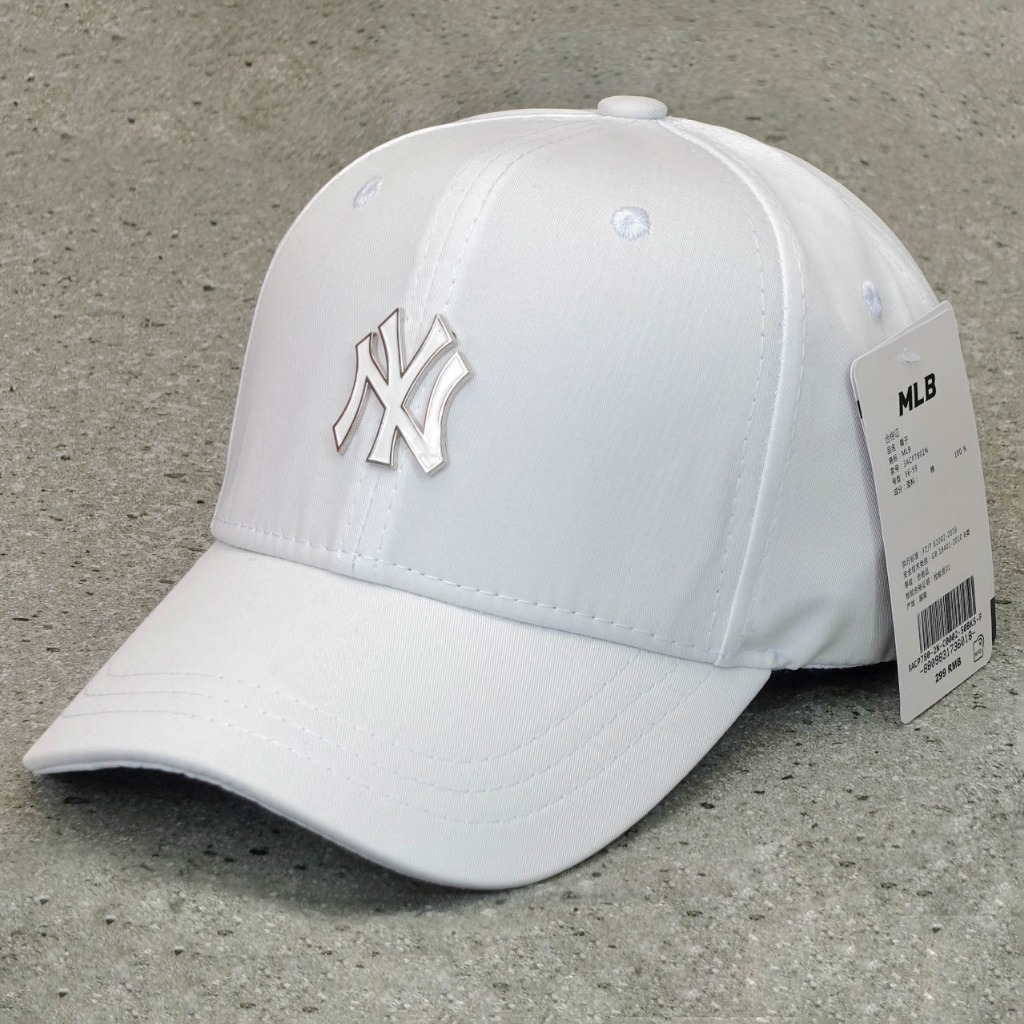 Topi NY MLB Baseball Pria Logo Metal Plat Besi Mirror ORIGINAL FULL TAG Pengait Cetekan