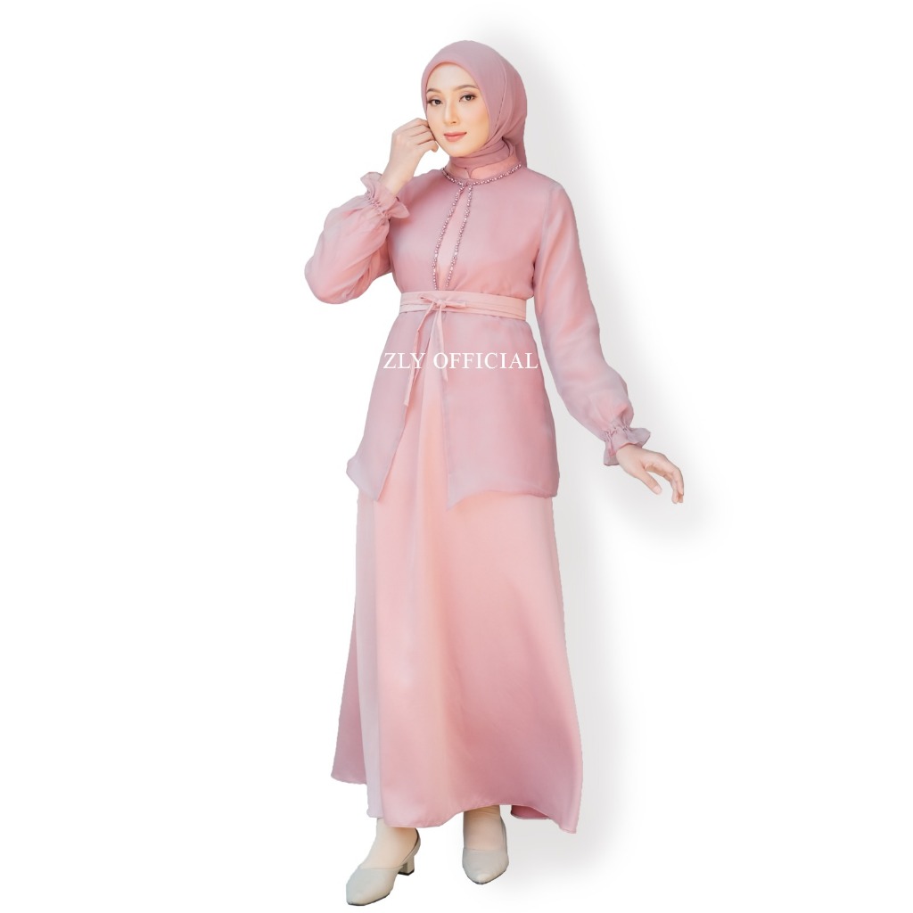 Baju Kondangan Wanita Kekinian Mewah | Dress Bridesmaid Satin | Dress Lamaran Alisa By ZLY ZELIA