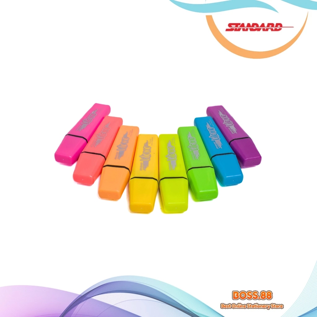 

HIGHLIGHTER / PENA SOROT STANDARD LITE ME SQUARE 12 WARNA (1 SET)