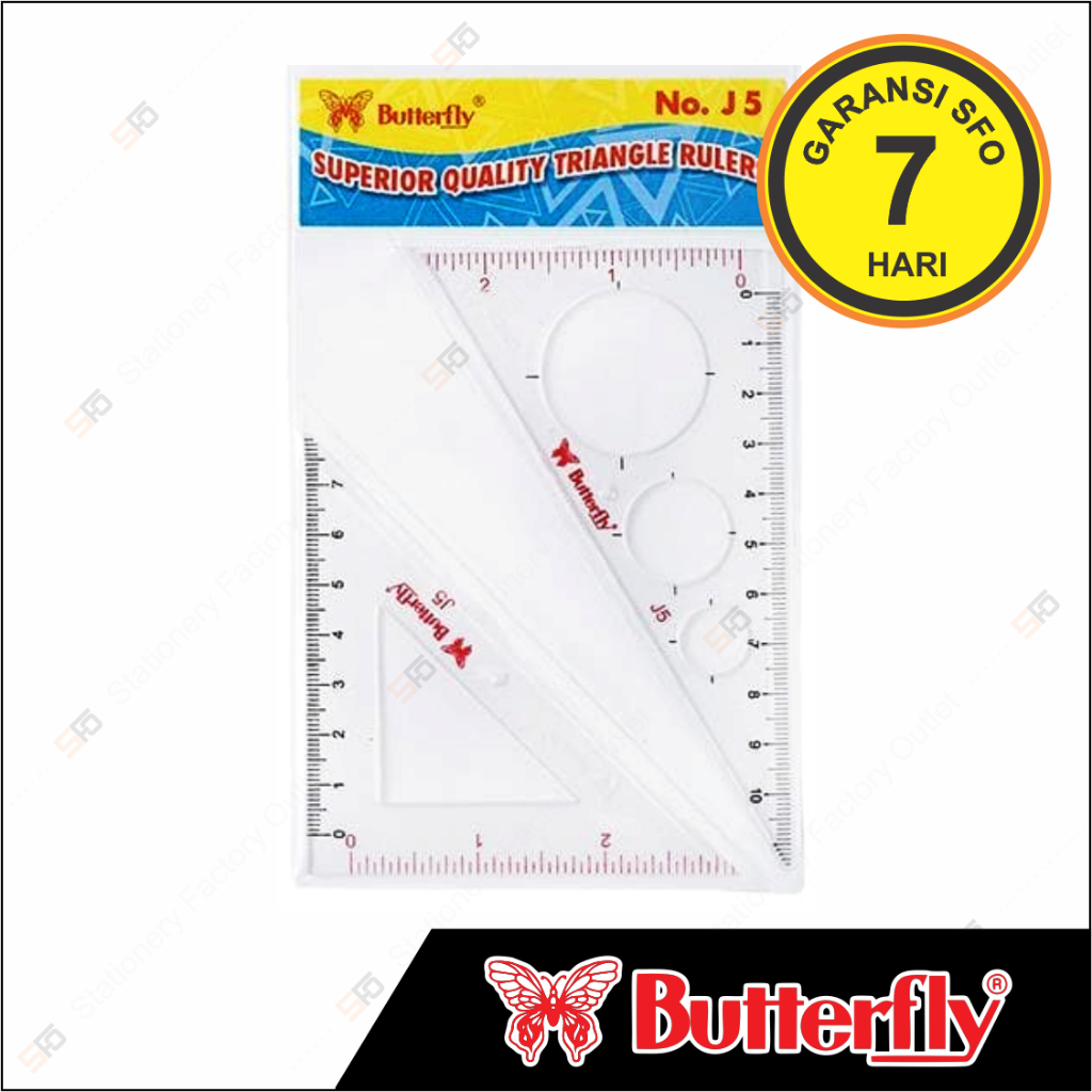 

Penggaris Segitiga Butterfly J5