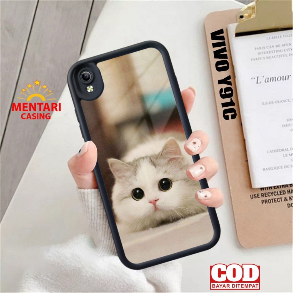 Casing Vivo Y91C Cat Lucu Terbaru Case Vivo Y91C Terlaris Hardcase Softcase Glossy Termurah