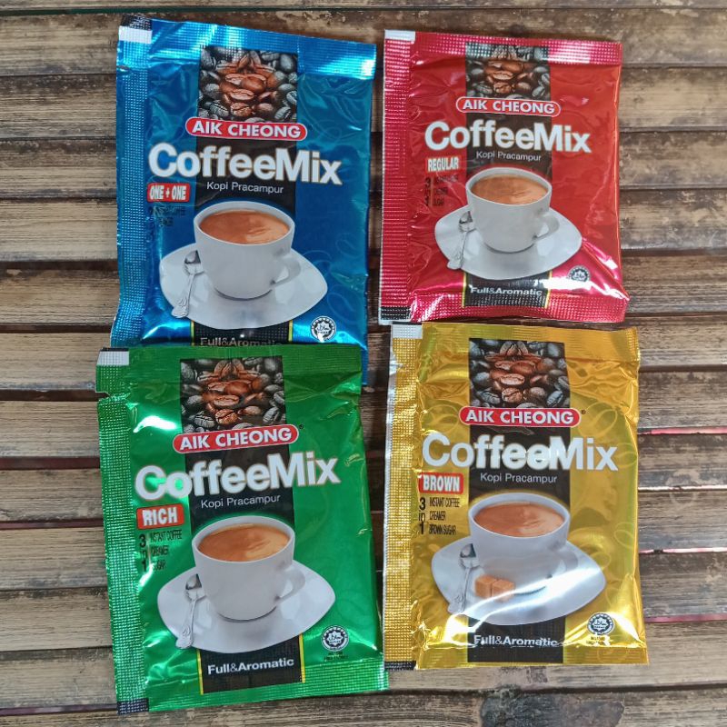 

ECERAN - AIKCHEONG AIK CHEONG COFFEMIX COFFEE MIX reguler / rich / one+one / brown sugar (1 SACHET)