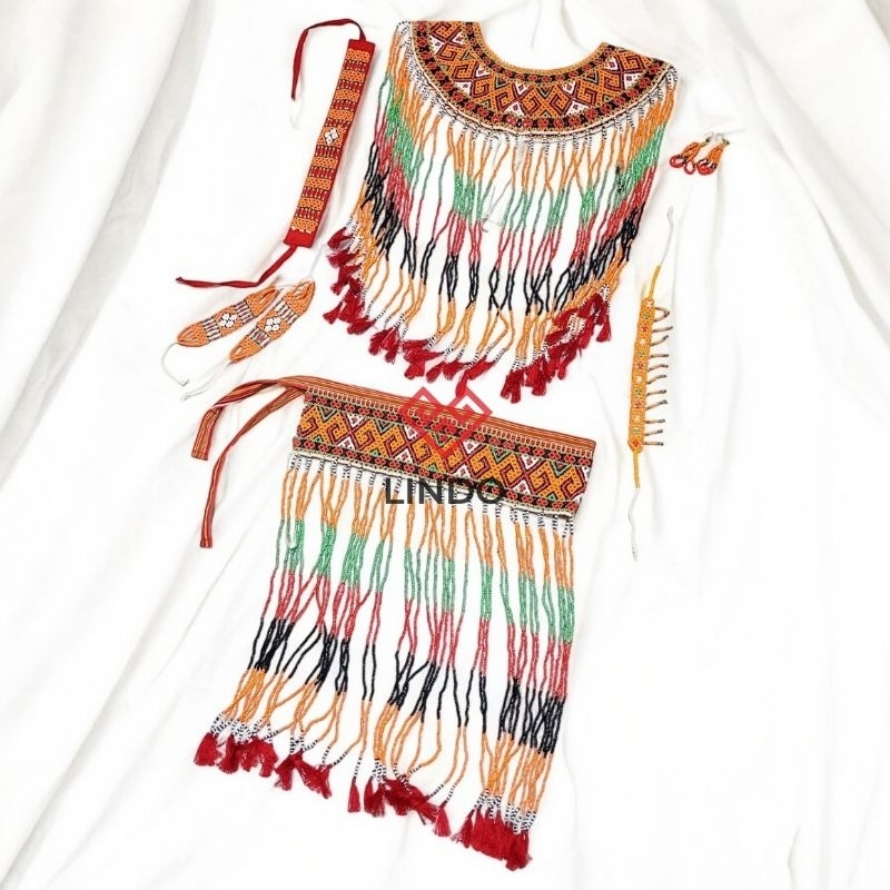 Set Sokkong Bayu/Aksesori Manik Pakaian Adat Toraja (Kode: DL1010510)