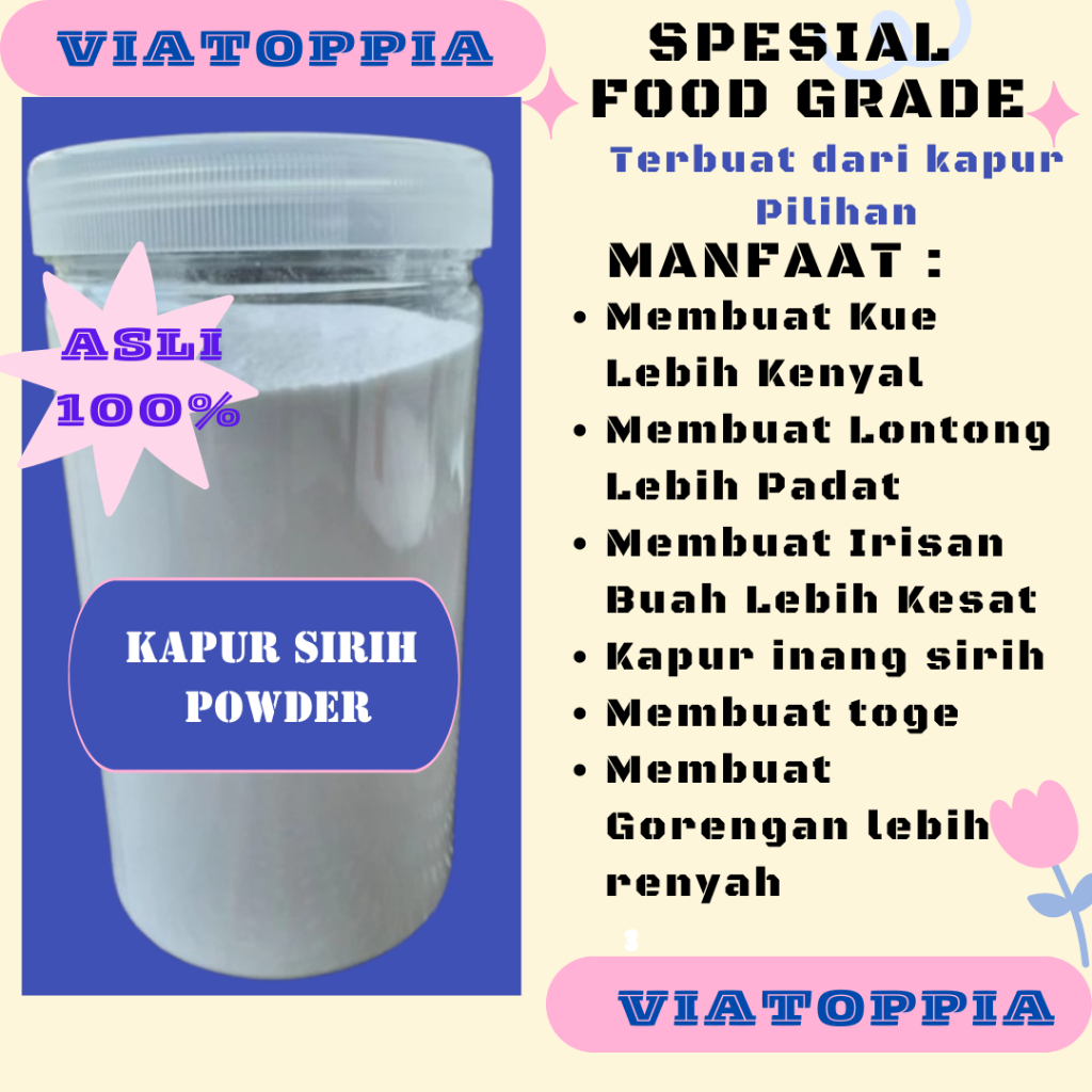 

KAPUR SIRIH POWDER FOOD GRADE KUALITAS NO.1
