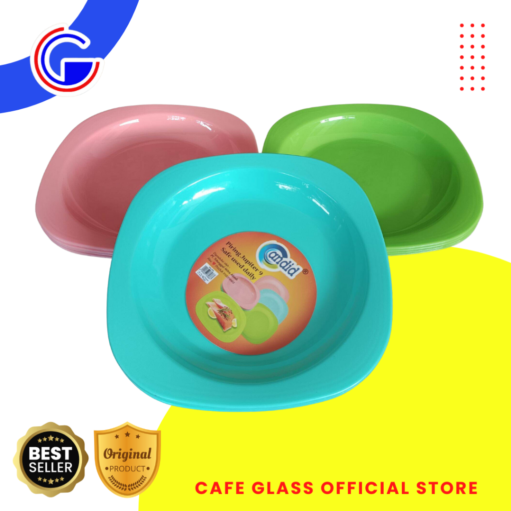 Piring Plastik Tebal | Piring Makan Plastik Kotak | Piring Plastik Jupiter
