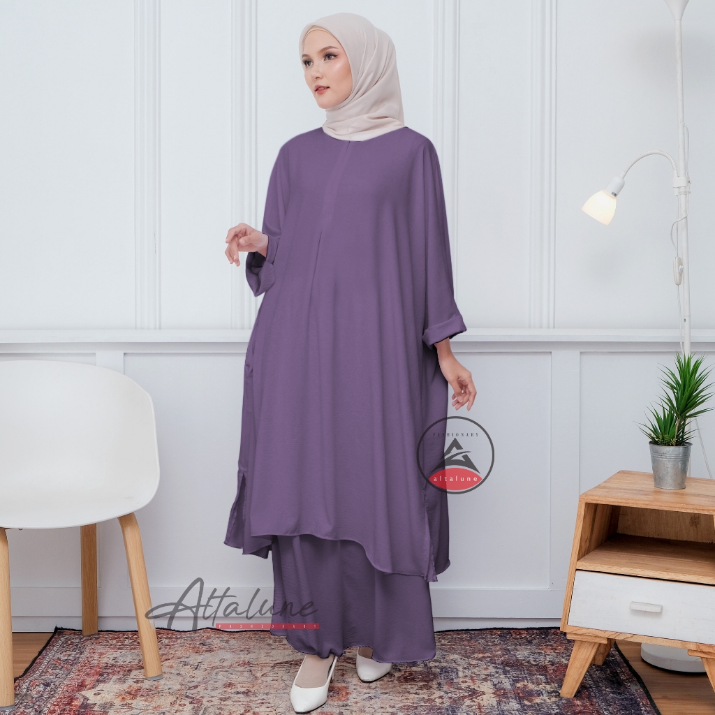 (Bisa COD) Abaya midi gamis Turki terbaru dress kaftan tunik (Kafnik) setelan atasan + rok umroh jum