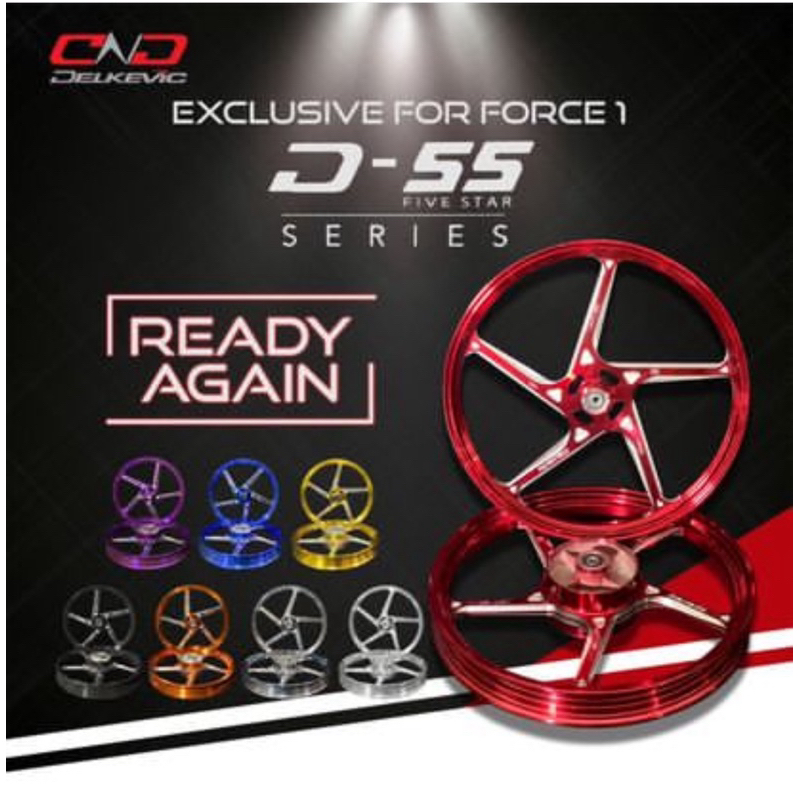 Velg Racing Delkevic DND D-55 Series Palang 5 CNC Mio Sporty Mio M3 Vario150 Vario125 Vario160 Ring 