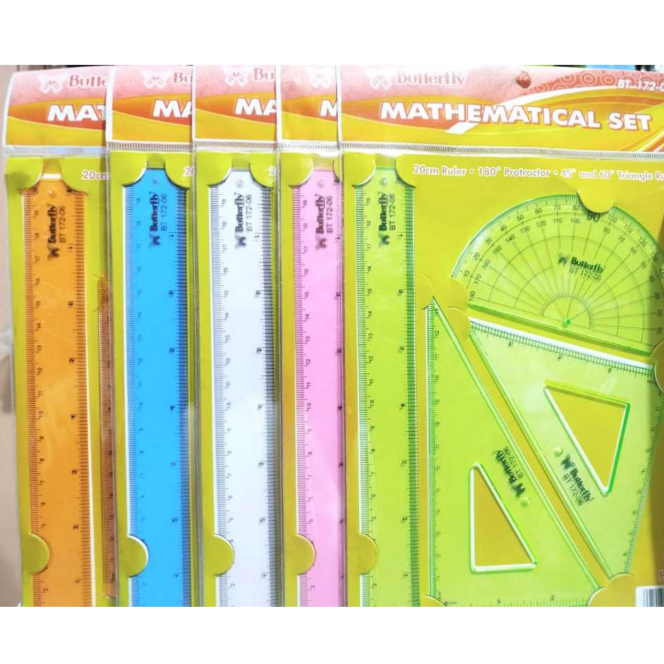 

Butterfly Penggaris Mathematical Set BT-172-06/ Set Penggaris Segitiga