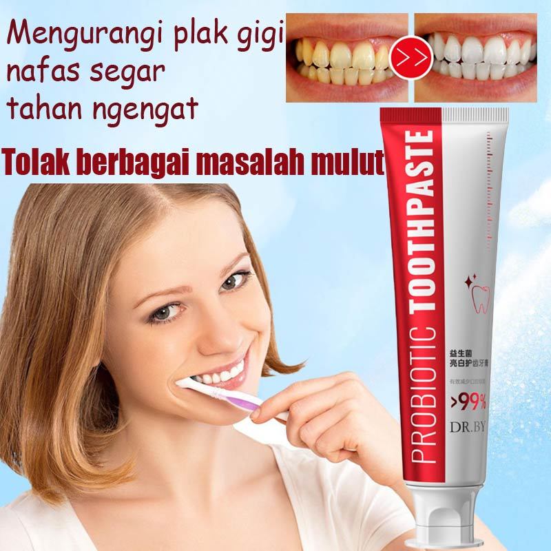 Pasta Gigi Pemutih Probiotik Ampuh Memutihkan Gigi Kuning odol pemutih gigi