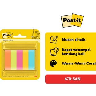 

MURAH LEBAYYYY POST IT PAGE MAKERS 3M 675 ASST