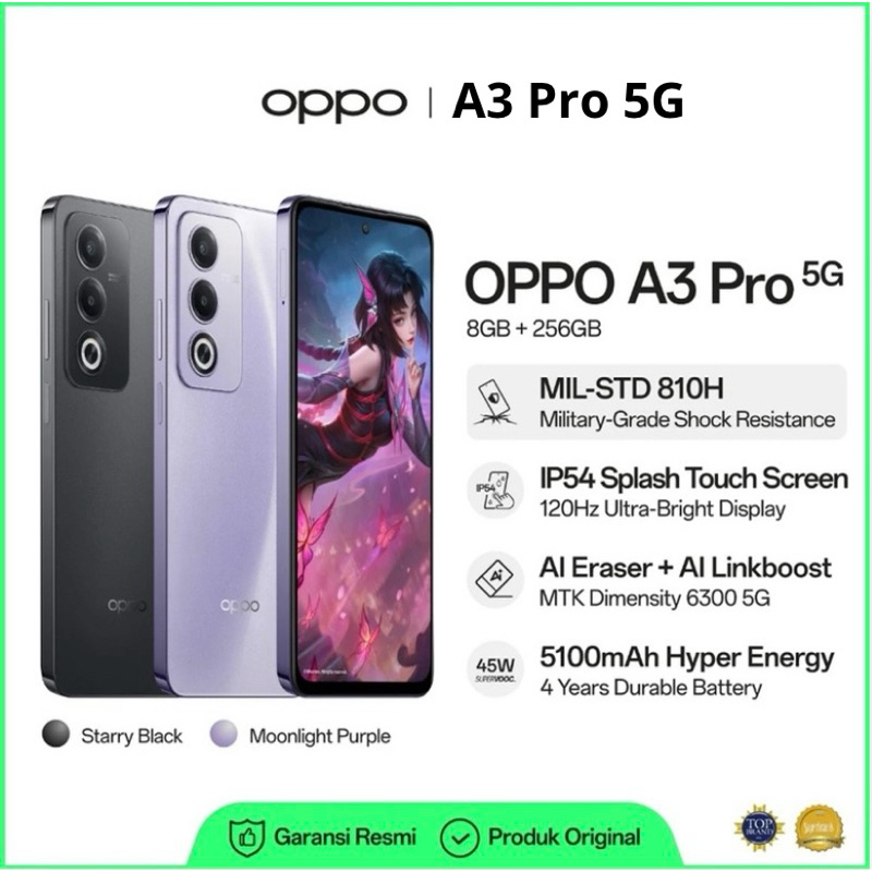 OPPO A3 PRO 5G RAM 8/256GB - GARANSI RESMI