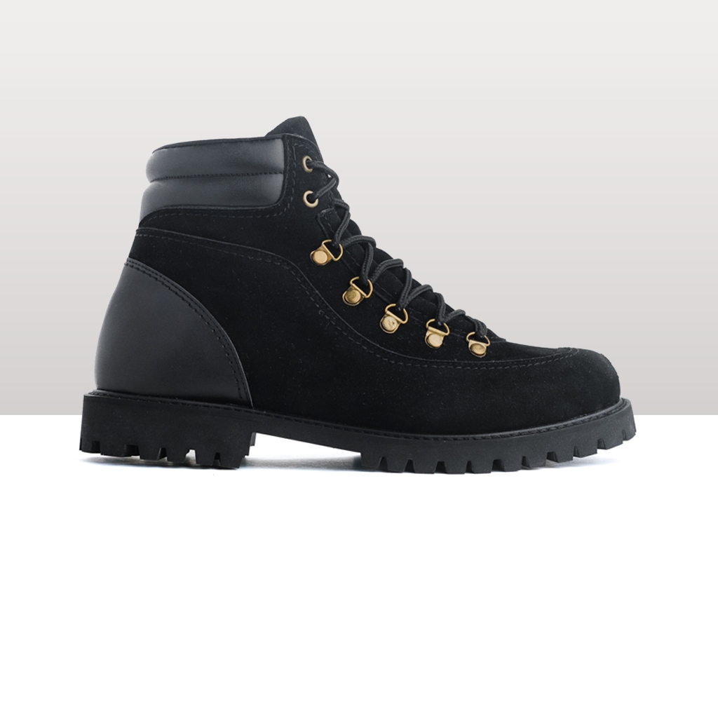 TRAGEN MORTON BLACK Sepatu Boots Pria Hitam