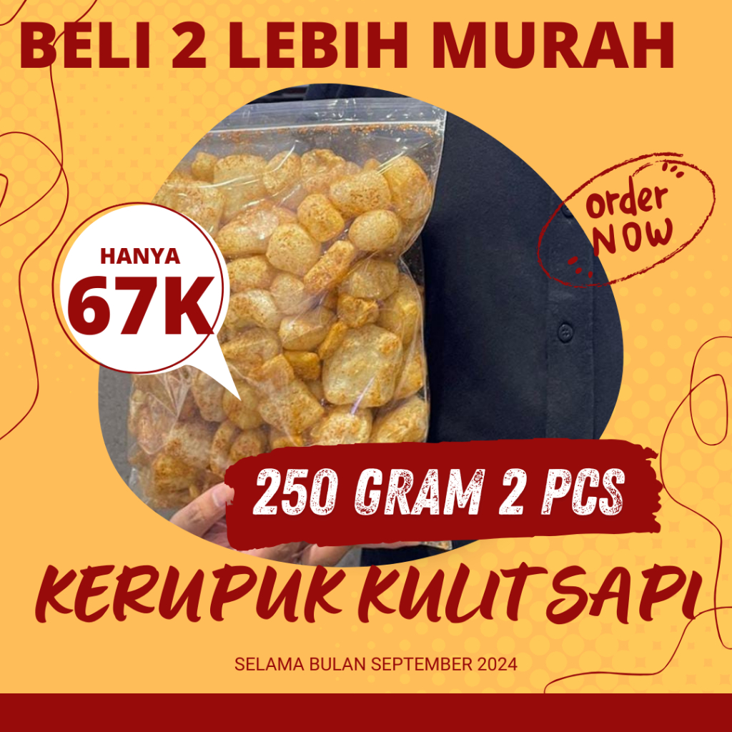 

Kerupuk Kulit CrewCool Bundling Package Ukuran 250 Gram 2 Pcs Rasa Original dan Pedas