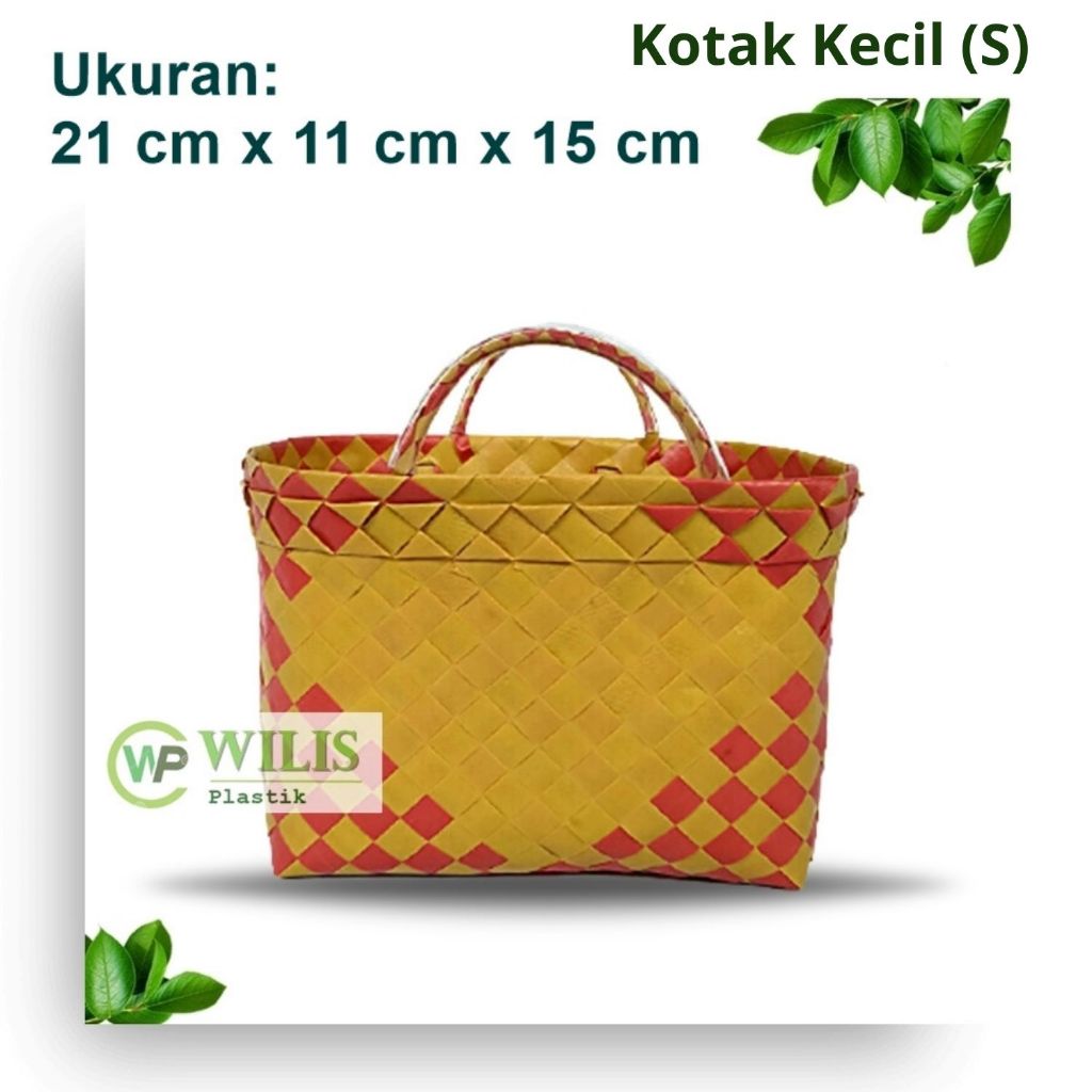 

Tas Bingkisan Kotak Kecil (S) Anyam PLastik Souvenir Parcel Bingkisan Berkat Hampers