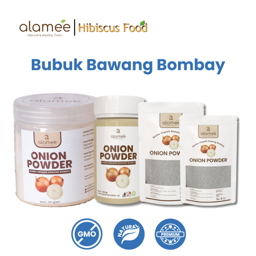 

ALAMEE Bawang Bombay Bubuk Onion Powder Ground Spice Bumbu Bombai Dapur Organik Tanpa Campuran 250g