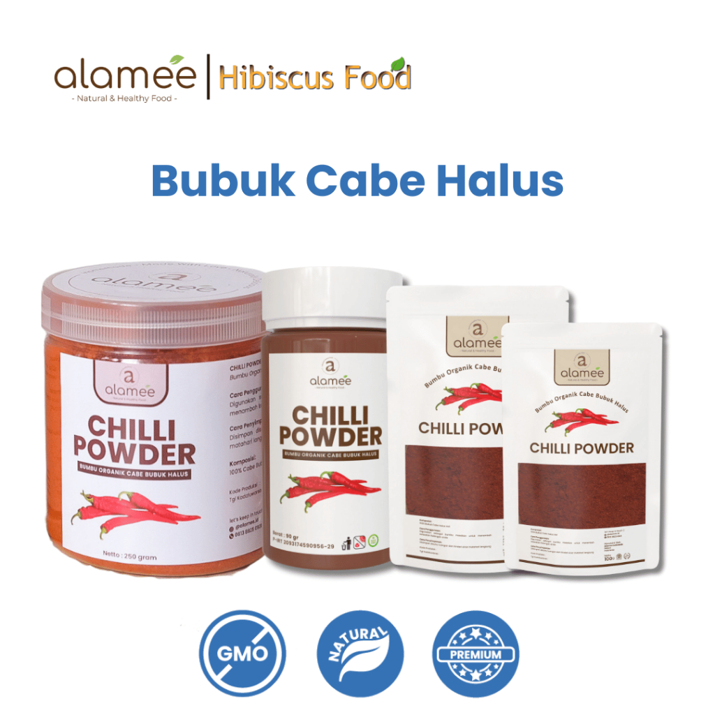 

Bumbu Cabe Cabai Bubuk Kering Halus Pedas Chilli Seasoning Powder Cabai Rempah Murni Asli Dapur 250g