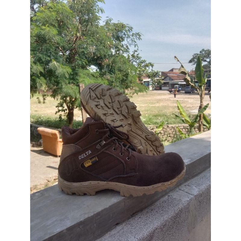 sepatu ujung besi boot pria,sepatu Delta pdl TNI/polri pria