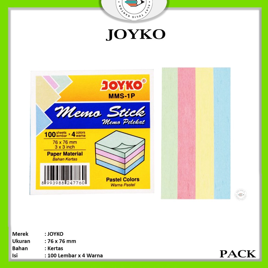 

BONUS SPESIAL MENANTI ANDA Kertas Memo Tempel MMS1P Pack