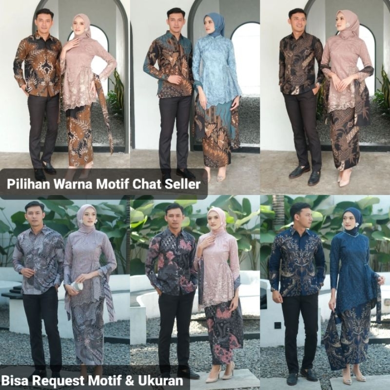 BAJU SERAGAM BATIK COUPLE KEBAYA BROKAT PASANGAN SARIMBIT KELUARGA CUSTOM ANAK / KEMEJA PRIA / BUSAN