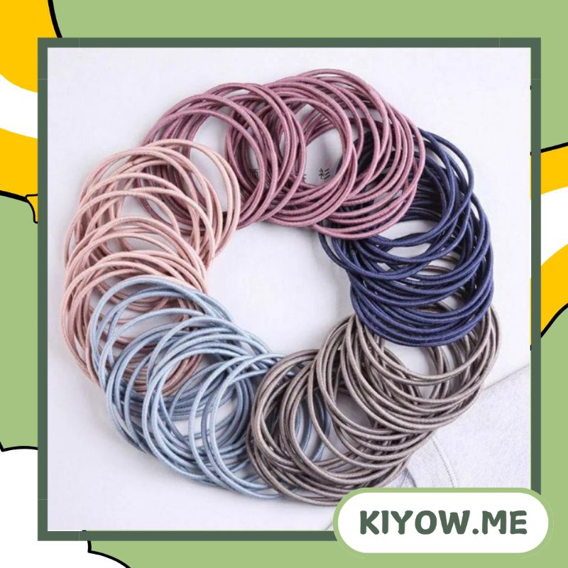 iket rambut/gelang style korea hitam dan Warna-warni