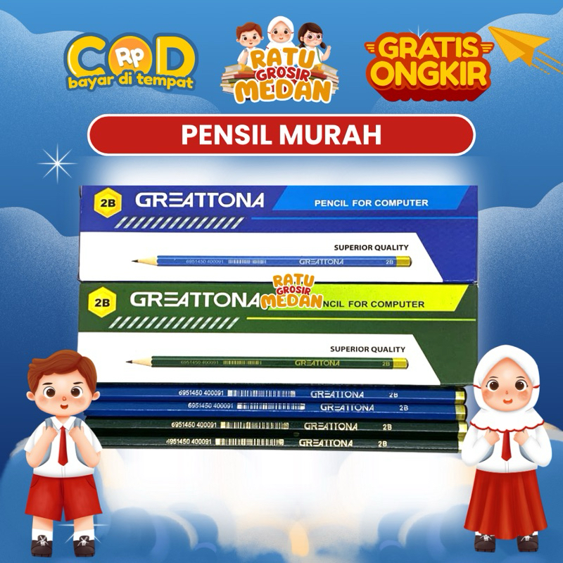 

Pensil 2B Murah 12 pcs / kotak