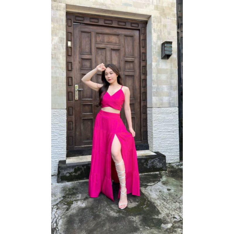 Madeline set rok/ set rok biru/set rok pink/set rok putih/set rok hitam/set rok merah