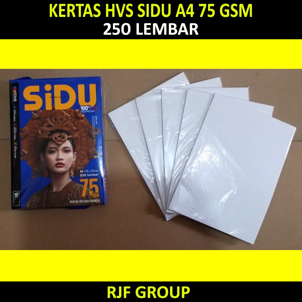 

KERTAS HVS SIDU A4 75 gsm 250 LEMBAR