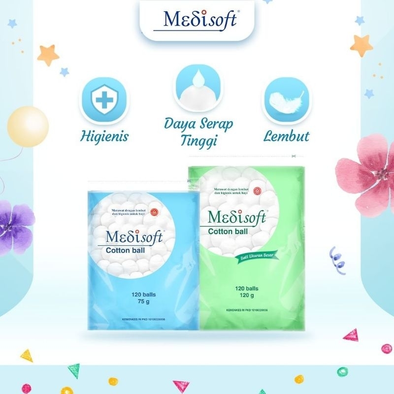 Medisoft Cotton Ball Kapas Cebok Bayi