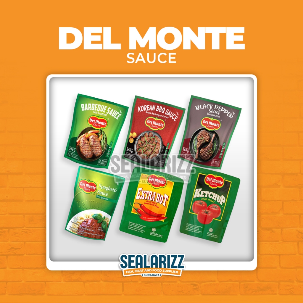 

Del Monte Sauce / Saus Barbeque / Korean BBQ / Black Pepper / Spagetthi / Saus Sambal / Saus Tomat