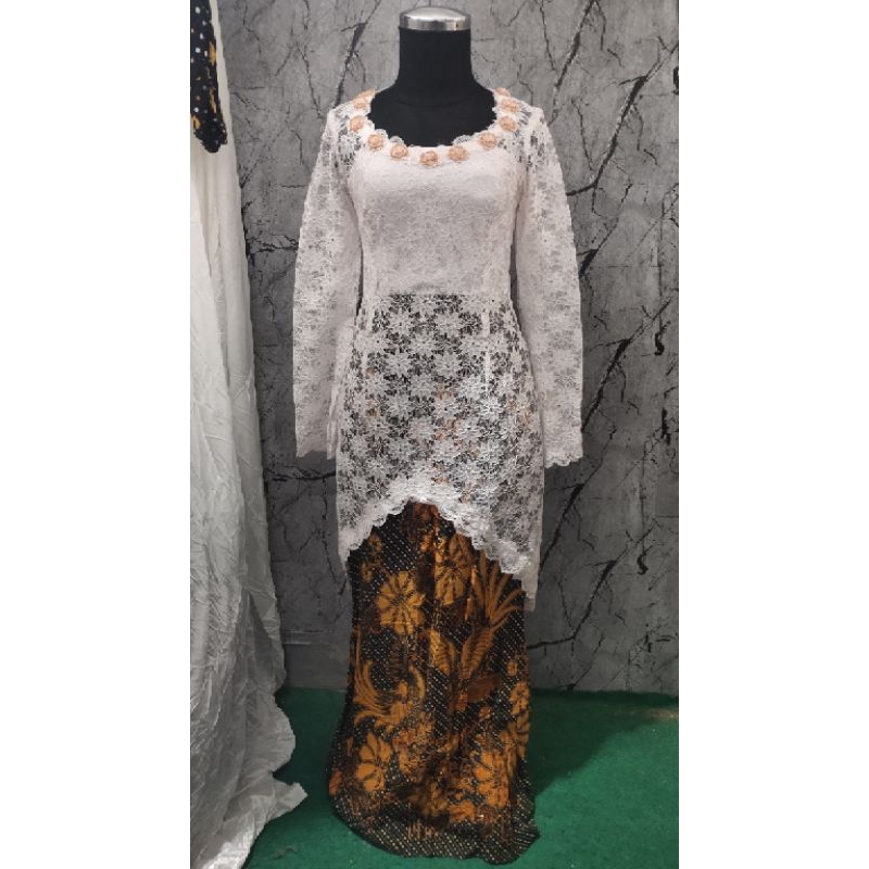 Setelan Kebaya Brukat Soft Pink PL