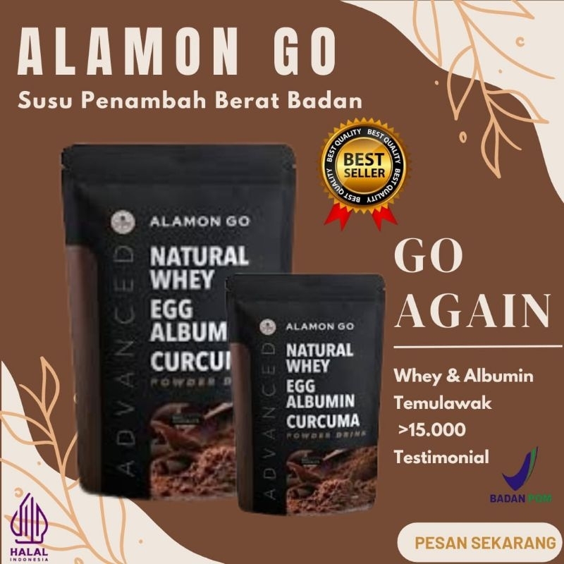 

[GRATIS ONGKIR] PROMO TERLARIS ALAMON GO Susu Penambah Berat Badan - Natural Whey - Albumin - Temulawak - Ribuan Testimoni Asli