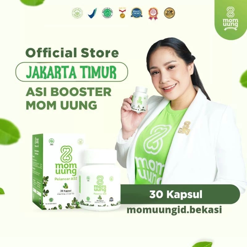 MOM UUNG ASI BOOSTER 30 KAPSUL PELANCAR ASI / MOM UUNG PELANCAR ASI HALAL / PELANCAR ASI BPOM