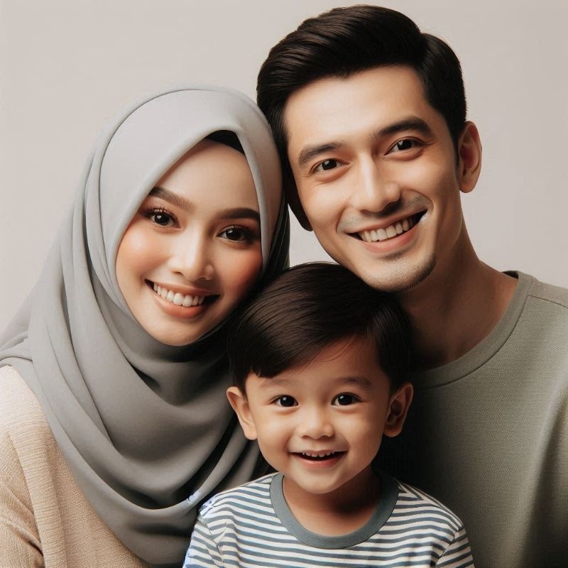 Jasa Edit Foto Karikatur / Animasi  Keluarga 3D