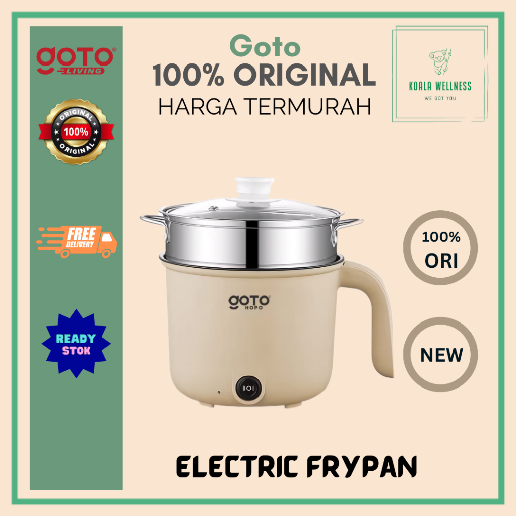 Goto Hopo Electric Frypan Panci Listrik Portable Original