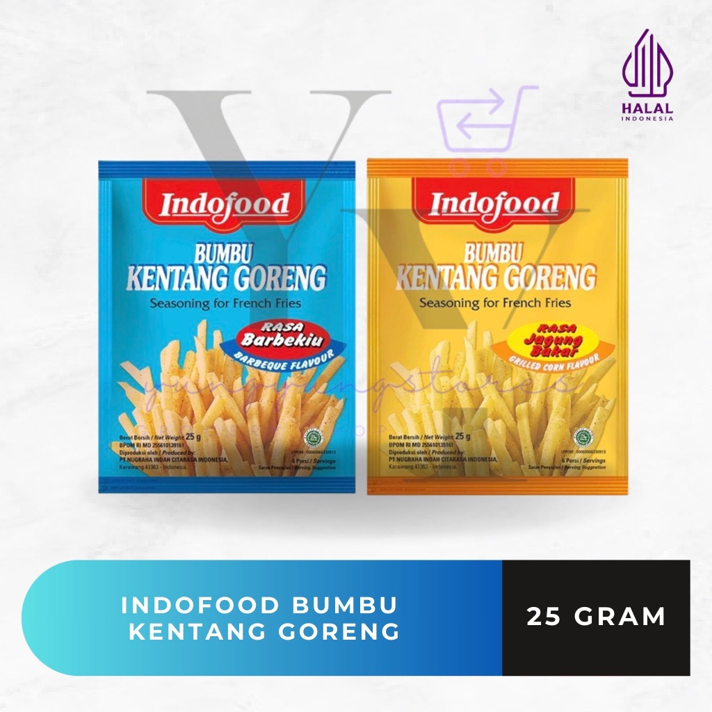 

Indofood Bumbu Kentang Goreng Barbeque / Jagung Bakar 25 gram