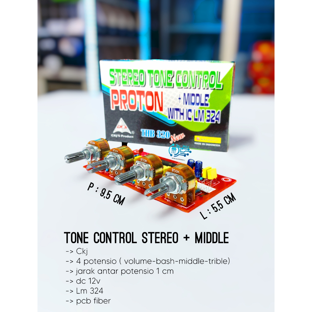 Rakitan Power Amplifier Tone Control Stereo Plus Middle IC Lm 324 Thb 320 New CKj