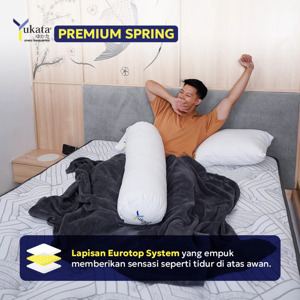 Yukata Premium Springbed 1Jt-an INOAC Encassement Foam Kasur SpringBed Plush Top