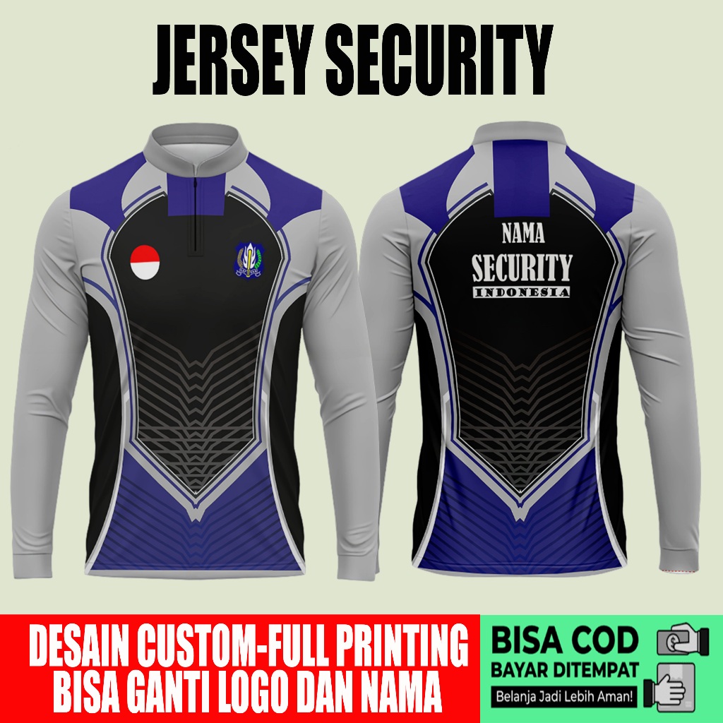 Kaos Jersey Security / Satpam Full Printing Custom art 01