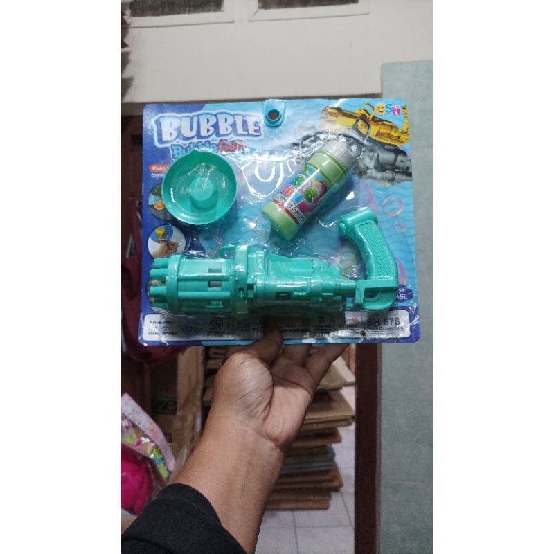 mainan anak buble sh 676/gelembung air/pistol buble+BUBLE WRABE