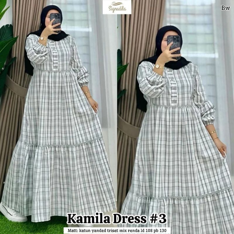 KAMILA DRESS  #3 KOTAK TERBARU