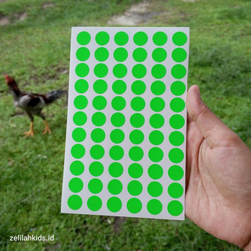 

stiker dot warna hijau isi 66 pcs