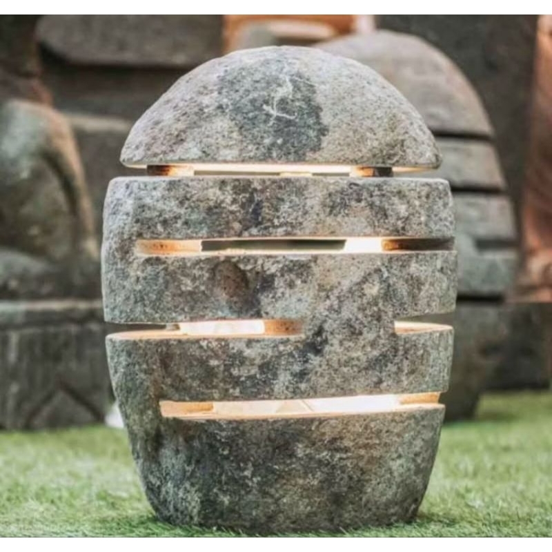 kap lampu batu taman