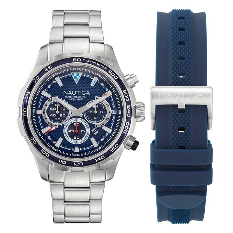 New promo 100% original Jam Tangan Pria Nautica NAPNSF307 Original & Garansi free tali