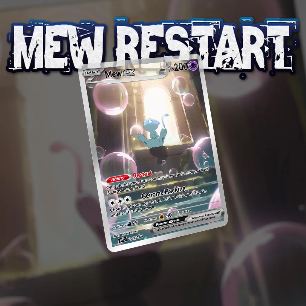 KARTU POKEMON TCG HOLOGRAM ENGLISH VERSION EX - MEW (SHINY) RESTART